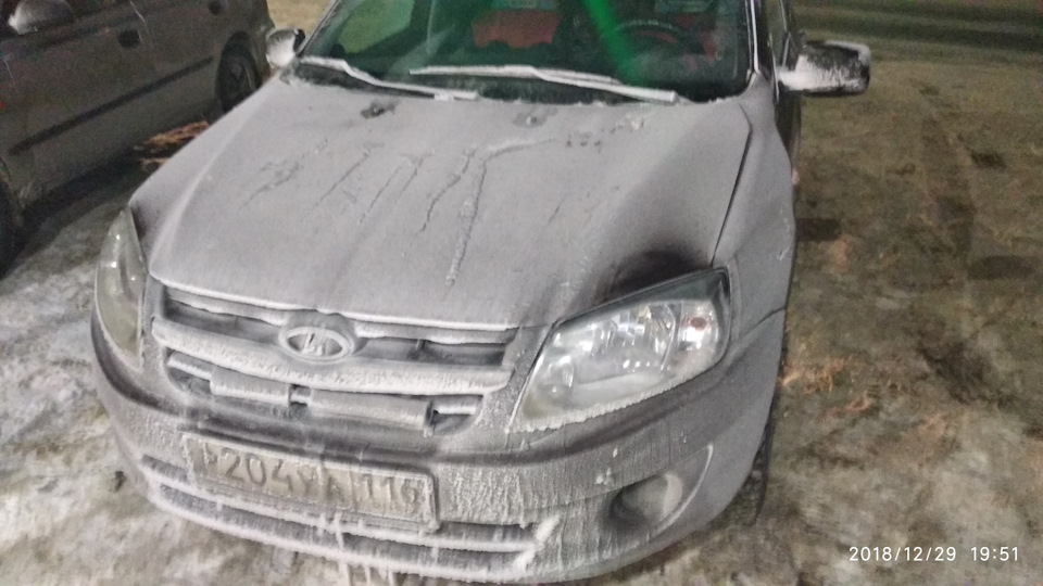 Поехали мы такие на МОРЕ в новый год — Lada Гранта (1G), 1,6 л, 2012 ...