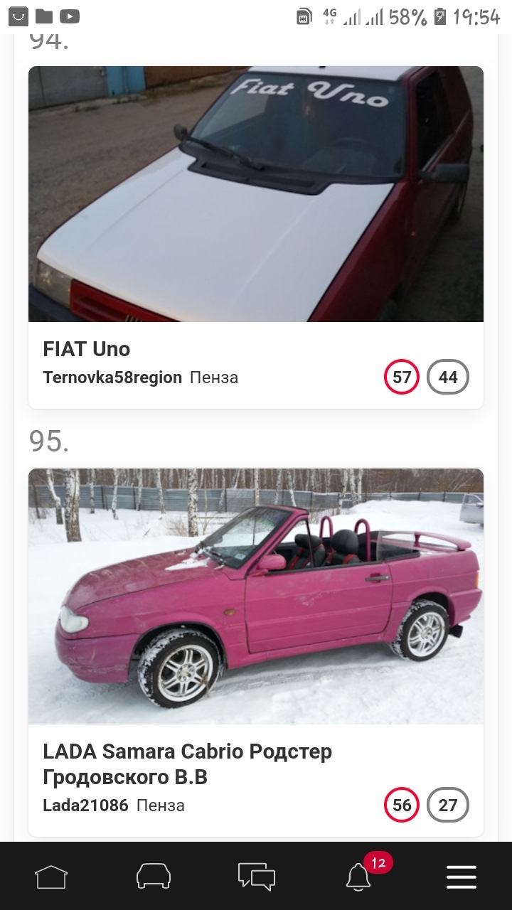 Ура мы в Топе 100 г.Пенза — Lada Samara Cabrio, 1,5 л, 1995 года | просто  так | DRIVE2