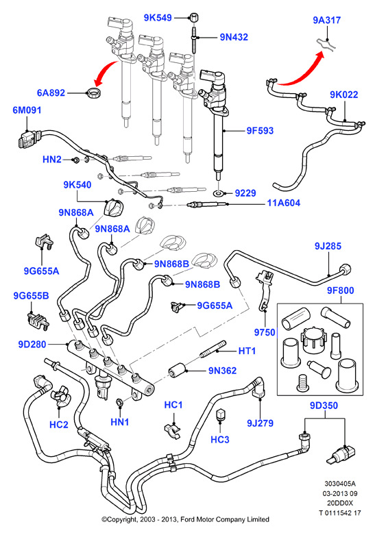 Замена уплотнительного кольца трубки обратки 2.0 TDCI — Ford Mondeo IV ...