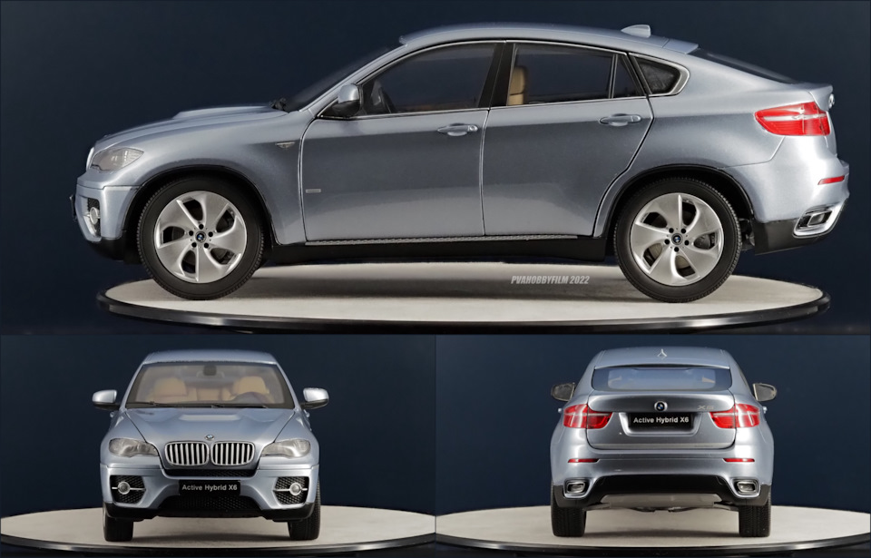 BMW X6 (E71) ActiveHybrid, 2009 (1/18 Kyosho #08763BW BMW X6 (E71) ActiveHybrid, 2009 (1/18 Kyosho #08763BW