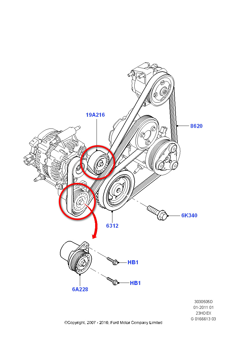 Мондео схема приводного ремня