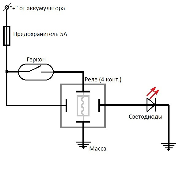 Автосвет от генератора схема