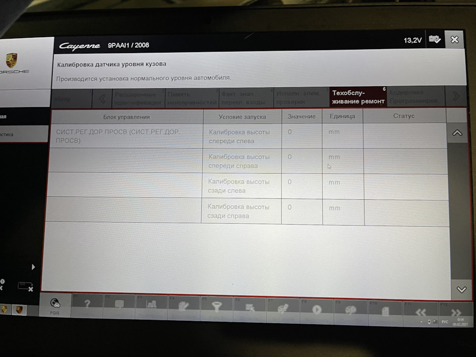 Калибровка пневмы порше макан