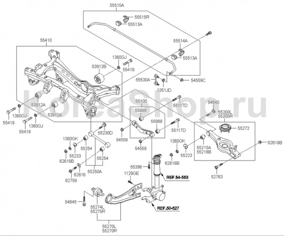 Задняя подвеска хендай ах35 полный привод схема
