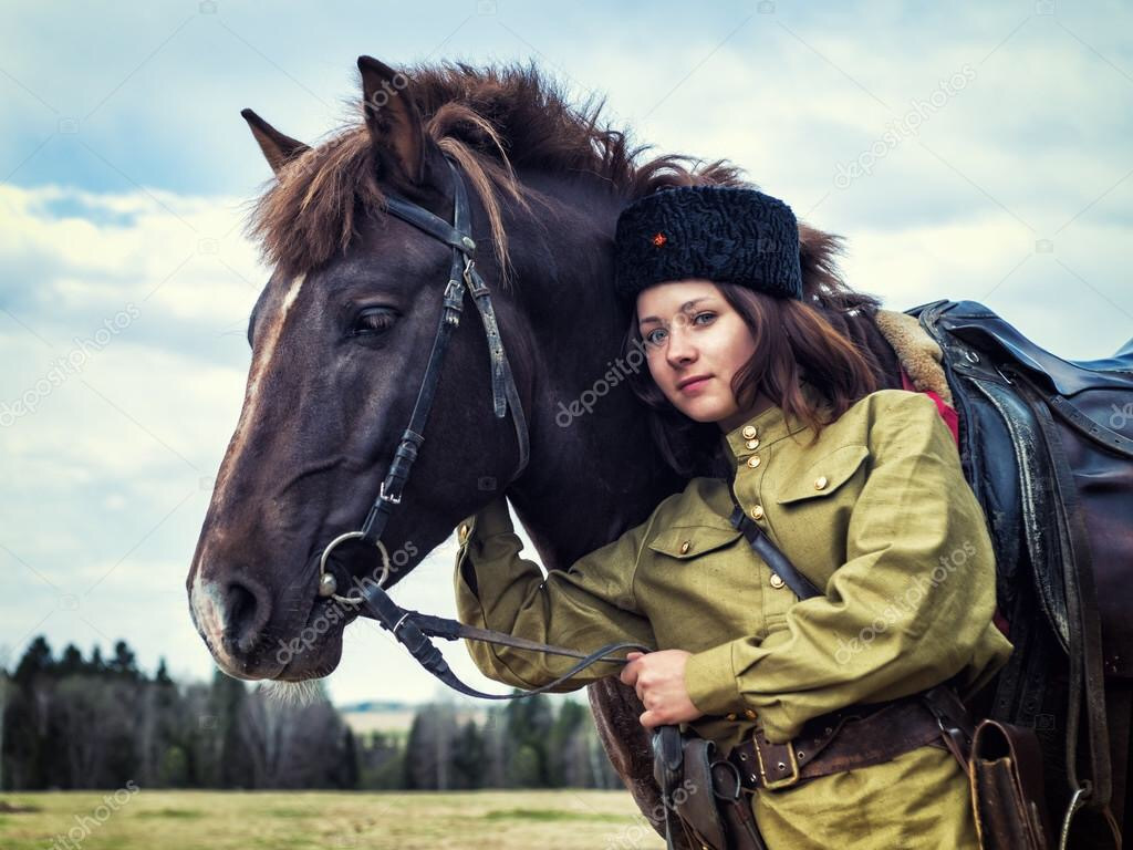 Казачка на лошади фото