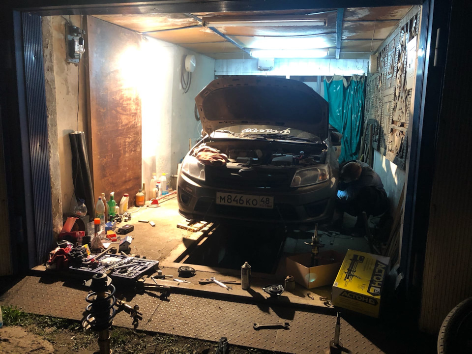 ®️78 Занижение гранты -90 (замена стоек и не только) — Lada Гранта, 1,6 ...