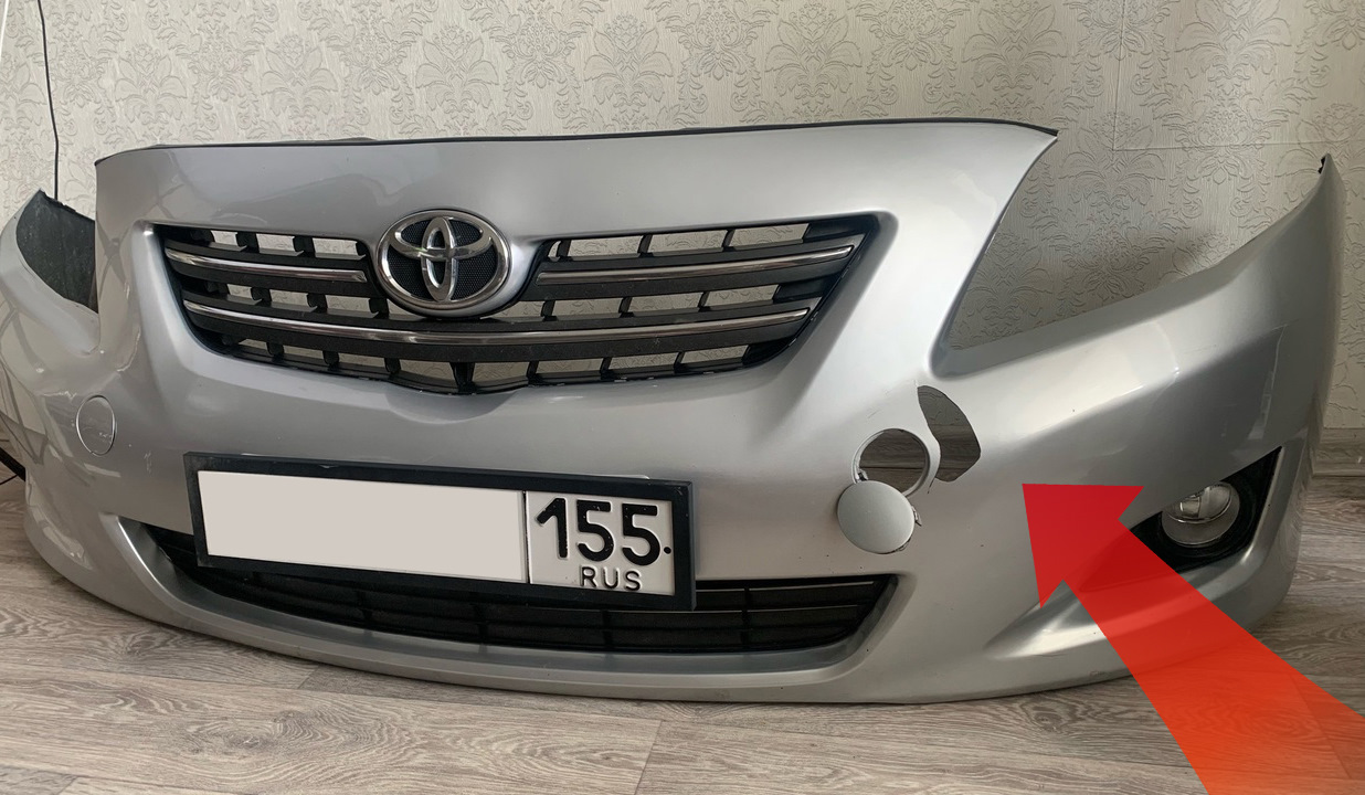 Камень мне в бампер — Toyota Corolla (140/150), 1,6 л, 2008 года | кузовной  ремонт | DRIVE2