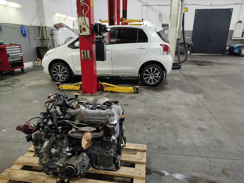 Фото 13 Новенький двигатель с АКПП и передним редуктором ждёт установки в мой виц! — Toyota Vitz (90)