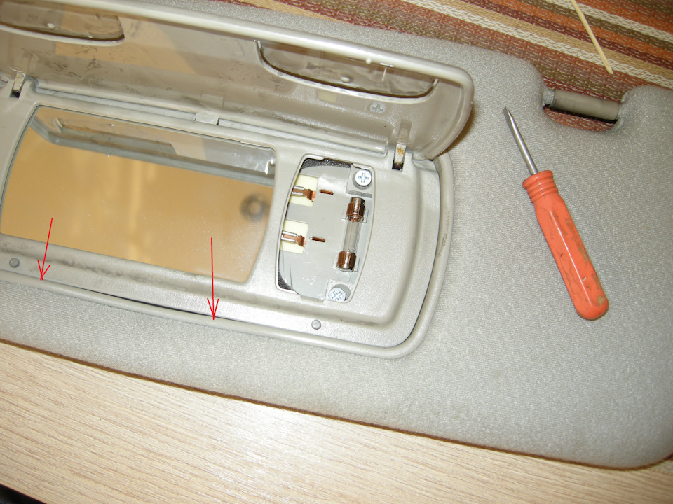 Козырьки. оформление алькантарой. — SsangYong Rexton (2G), 2,7 л, 2011 ...