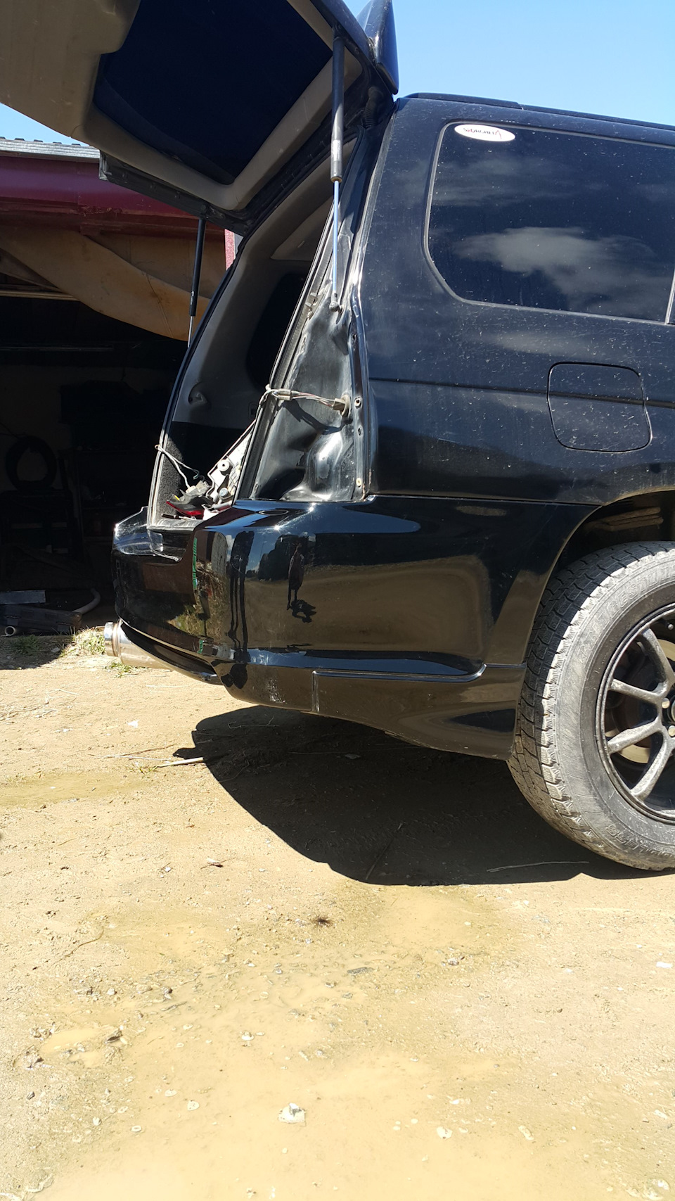 Задний бампер с клычками — Subaru Forester (SG), 2 л, 2003 года ...