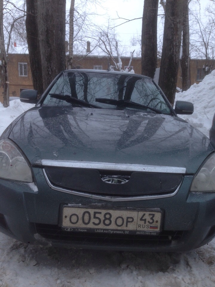 зимняя защита — Lada Приора седан, 1,6 л, 2008 года | аксессуары | DRIVE2