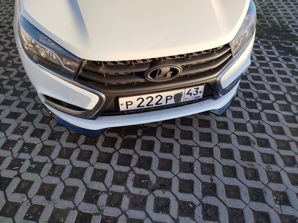 Сплиттер Губа Барс для Лада Веста на передний бампер — Lada Vesta (1G ...