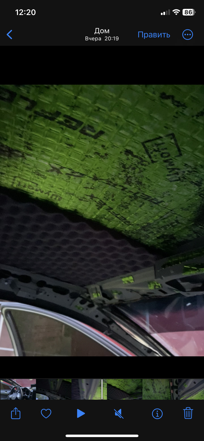 Перетяжка потолка и стоек в алькантару и шви крыши — Mitsubishi Lancer ...