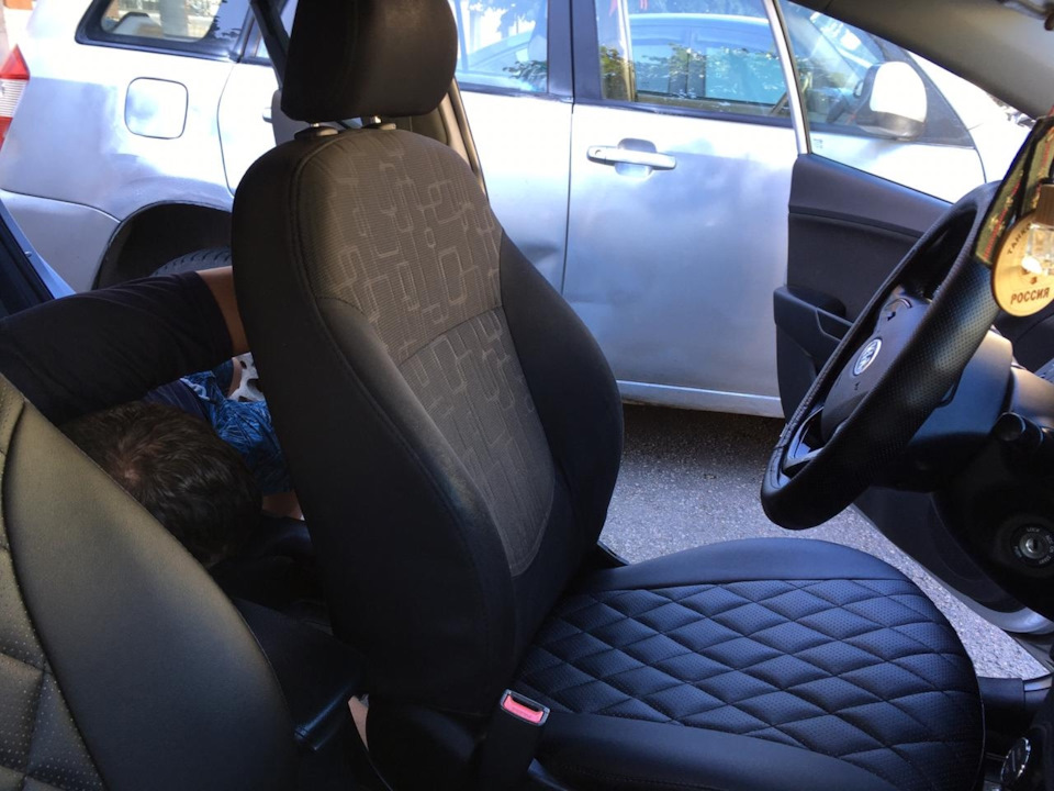 Установка чехлов из экокожи — KIA Rio (3G), 1,6 л., 2011 года | тюнинг ...