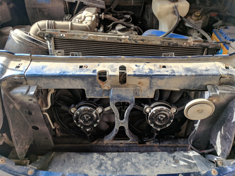 Замена одинарного электровентилятора на сдвоенный — УАЗ Patriot, 2,7 л ...