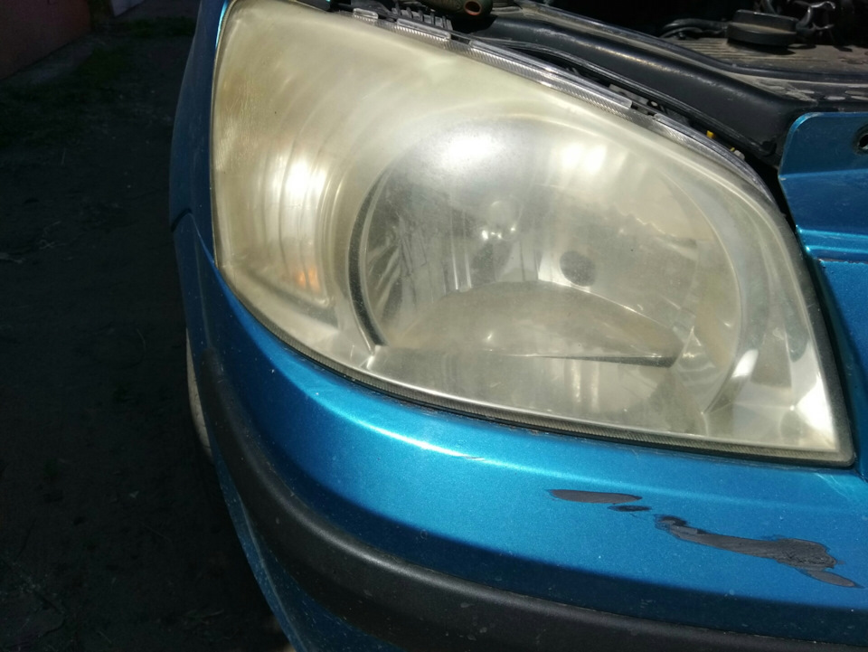Полировка фар — Hyundai Getz, 1,3 л, 2003 года | своими руками | DRIVE2