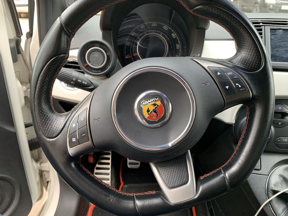 #42 Новая кожа на руле и ручке кпп — FIAT 500 (1G), 1,4 л, 2008 года ...