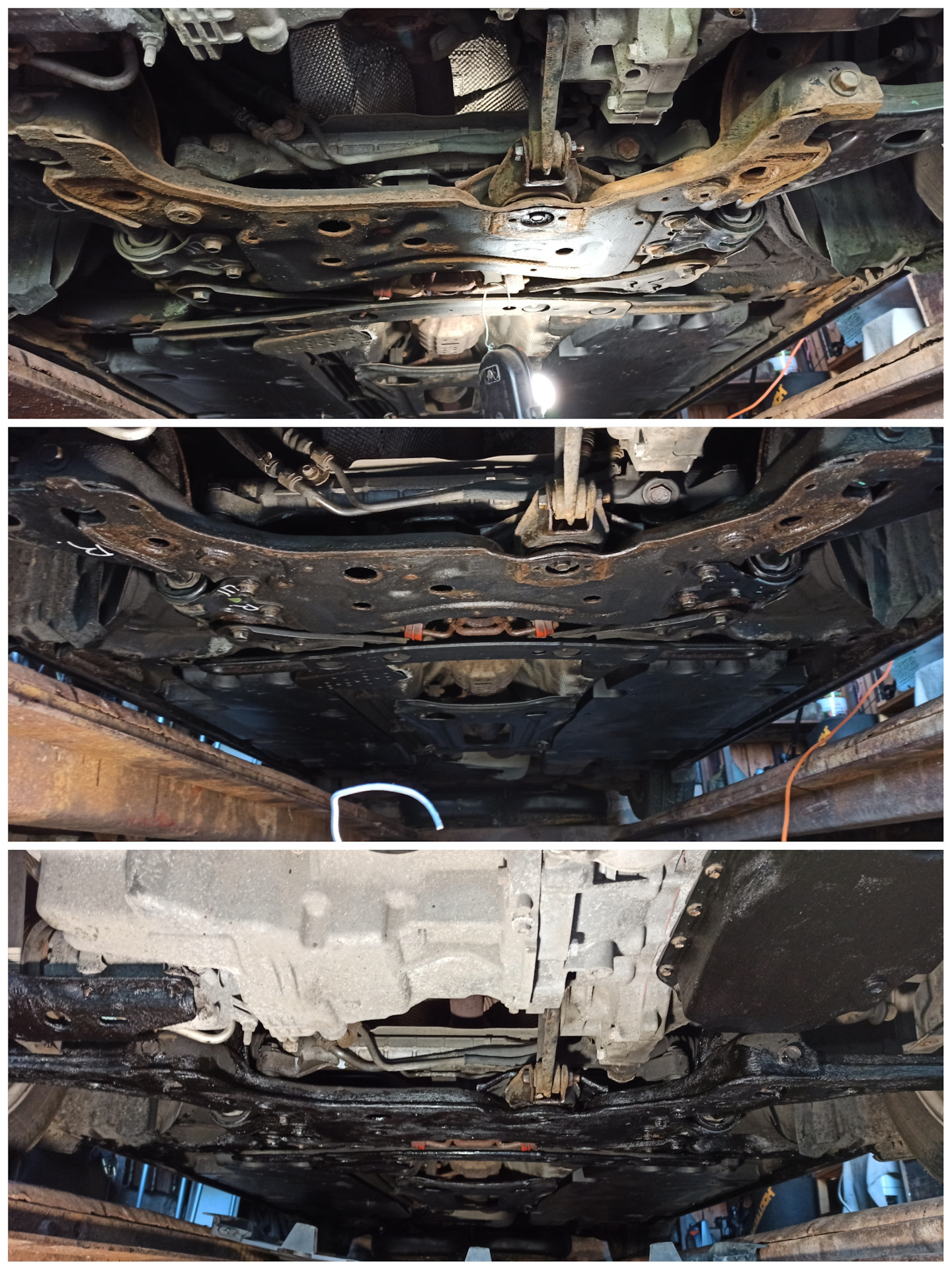 78. Подмазал днище смесью пушсало + мастика — Mazda 3 (2G) BL, 2 л ...