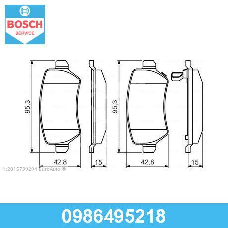 0986424646 Дисковые колодки задние BOSCH | Запчасти на DRIVE2