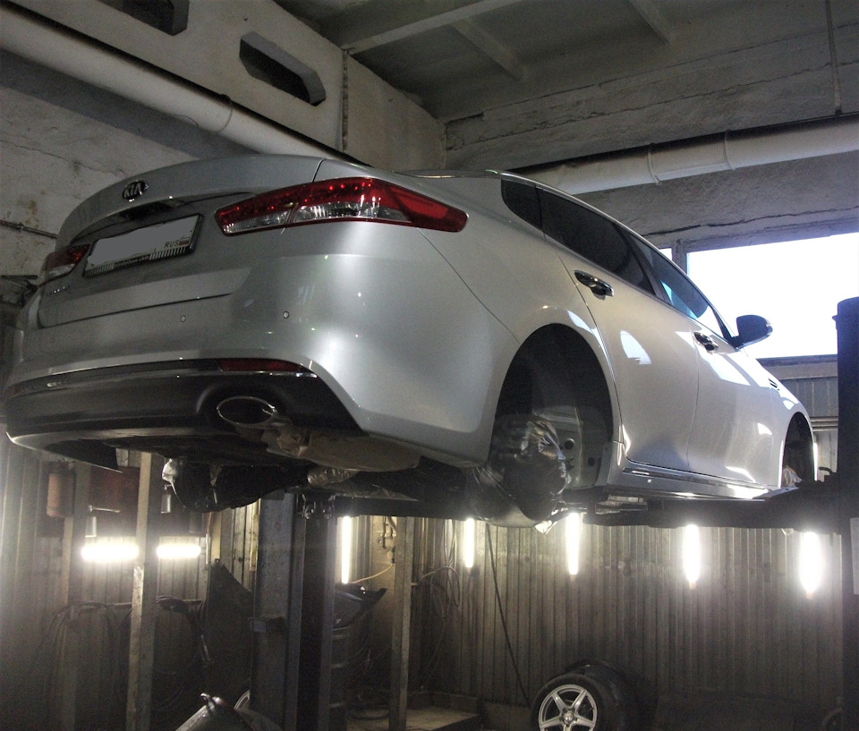 Жидкие подкрылки / Антишум — KIA Optima (4G), 2 л, 2018 года | стайлинг ...