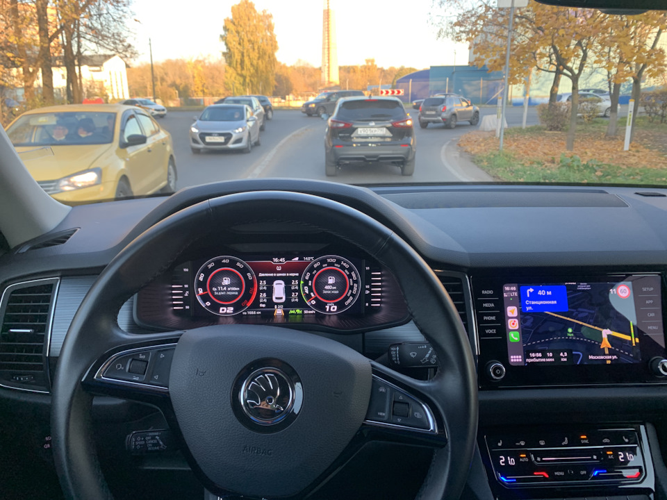 traffic jam assist Хорошо или Плохо ? — Skoda Kodiaq (1G), 2 л, 2020 ...