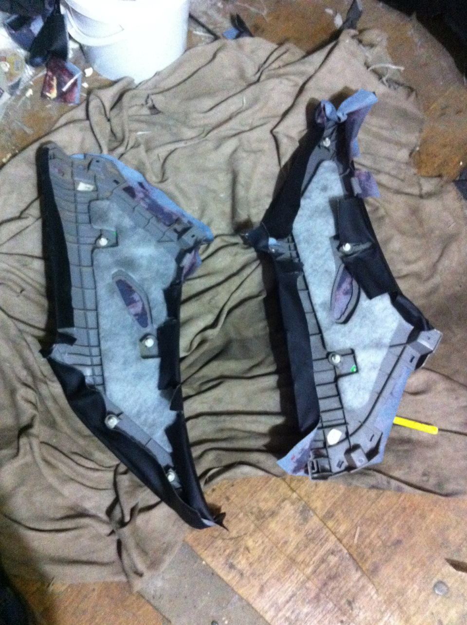 Обтяжка пластика экокожей — KIA Sorento (1G), 2,4 л, 2005 года ...