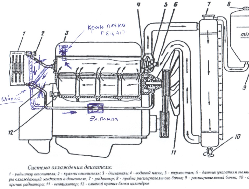 Редукционный клапан в малом круге системы охлаждения ЗМЗ 402