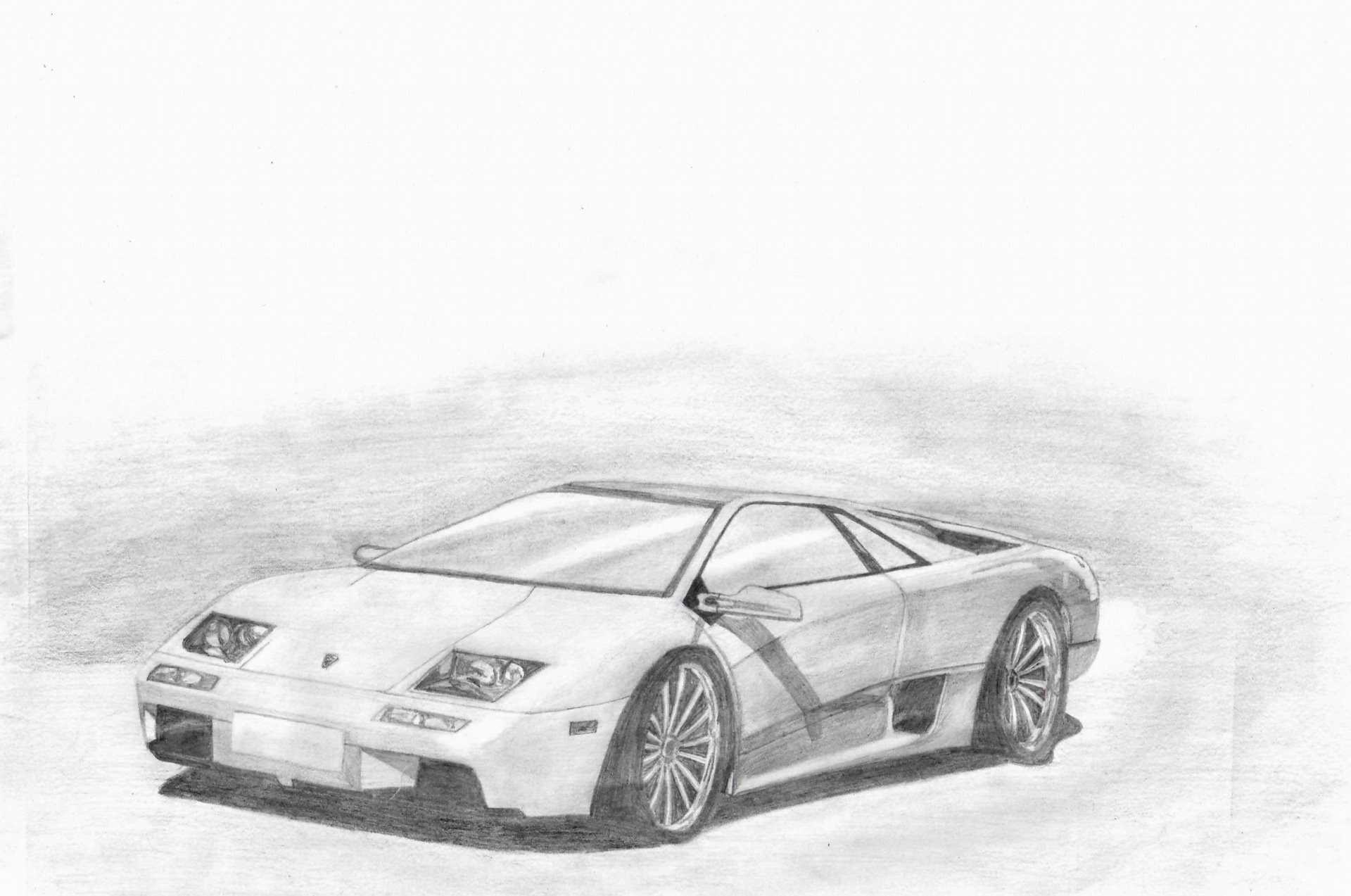Картинка а 4 нарисована. Lamborghini Diablo GTR. Ламборгини диабло рисунок. Крутые рисунки карандашом. Крутые машины для срисовки.