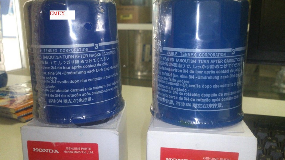 В продолжение темы оригинала и подделки. Масляный фильтр Honda с EMEX ...