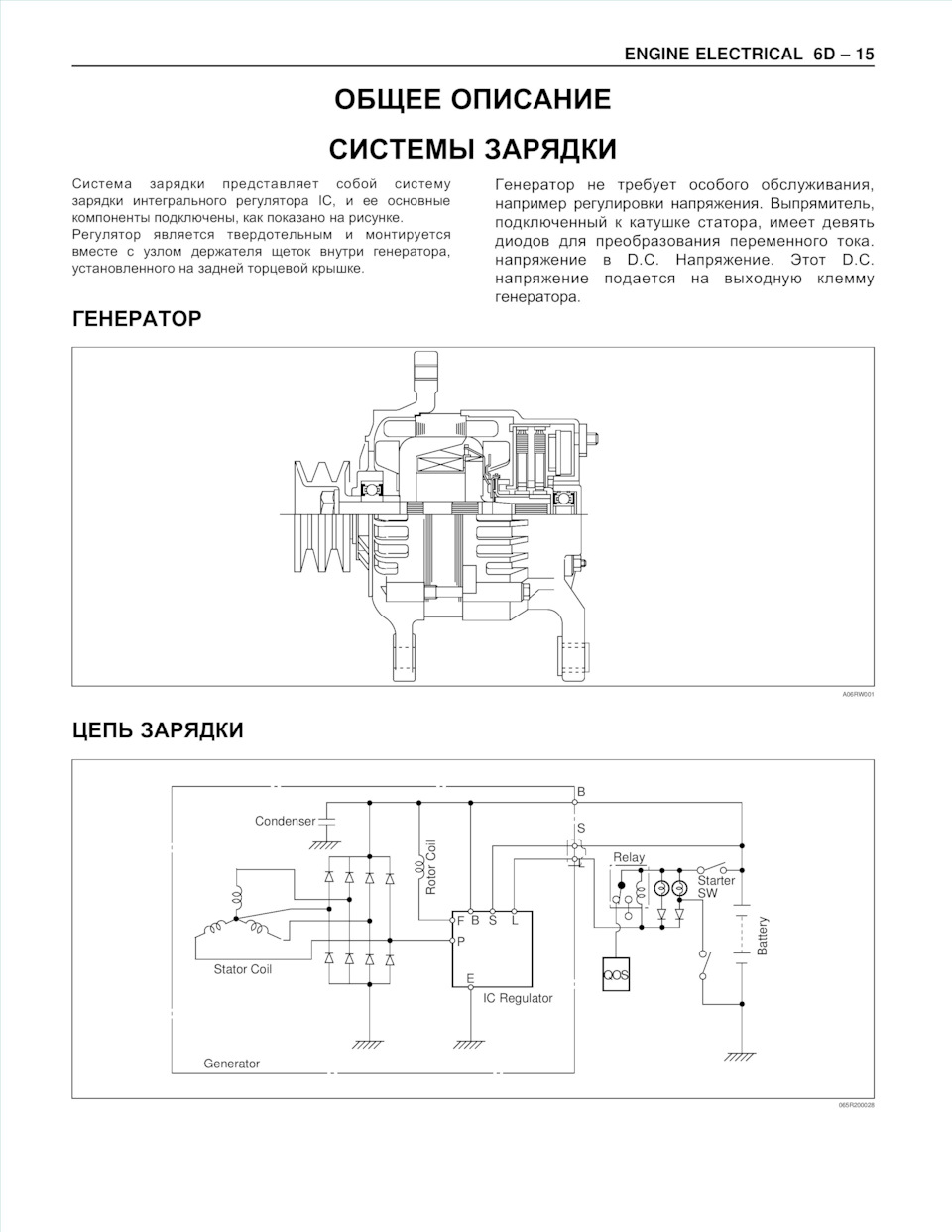 Перевод руководства по ремонту и обслуживанию генератора 4JX1 и QOS4 —  Isuzu Bighorn (II), 3 л, 1998 года | своими руками | DRIVE2