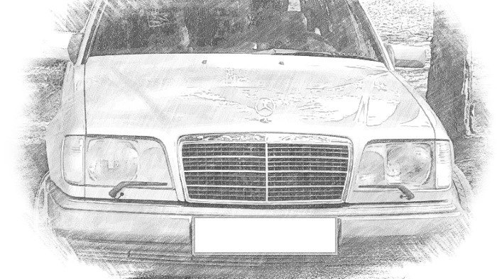 Мерседес w124 рисунок