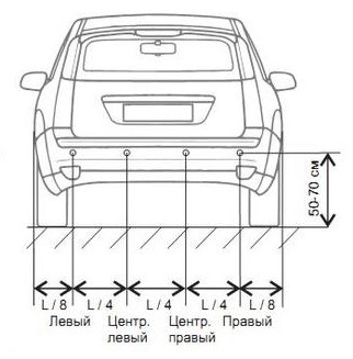 Установка парктроника схема