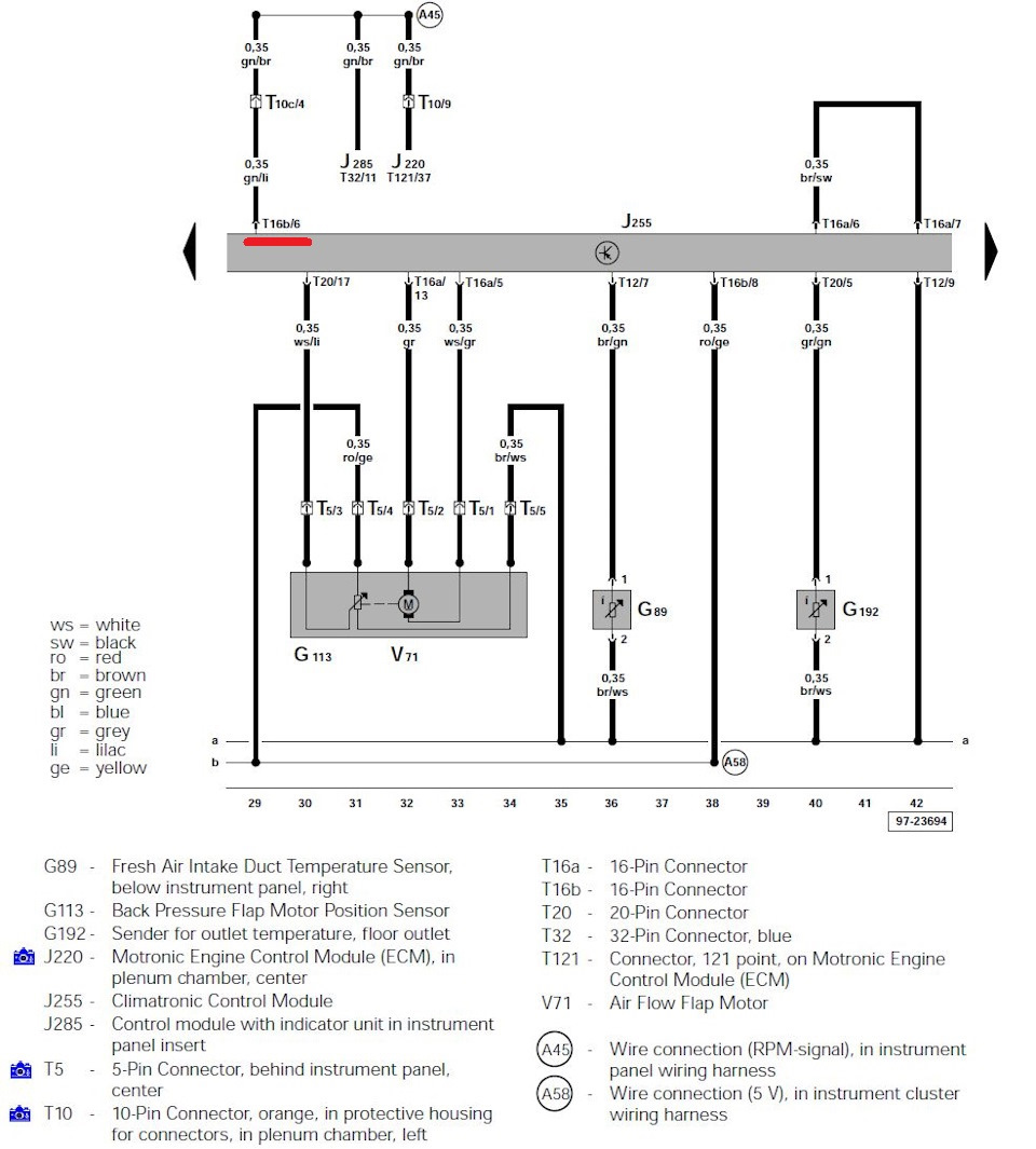 Climatronic passat b5 схема