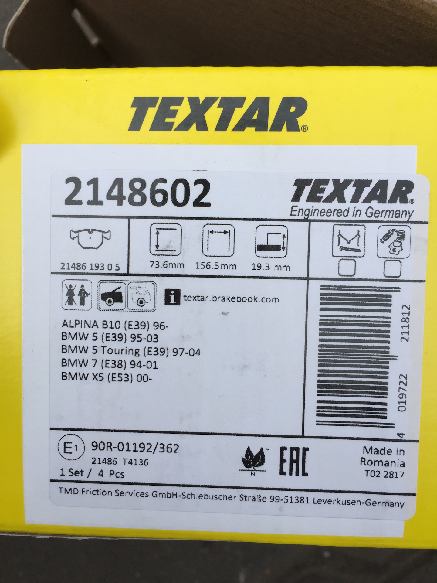 Тормозные колодки textar отзывы. T4136fe TEXTAR. TEXTAR 2519901. 2586101 TEXTAR. TEXTAR logo.