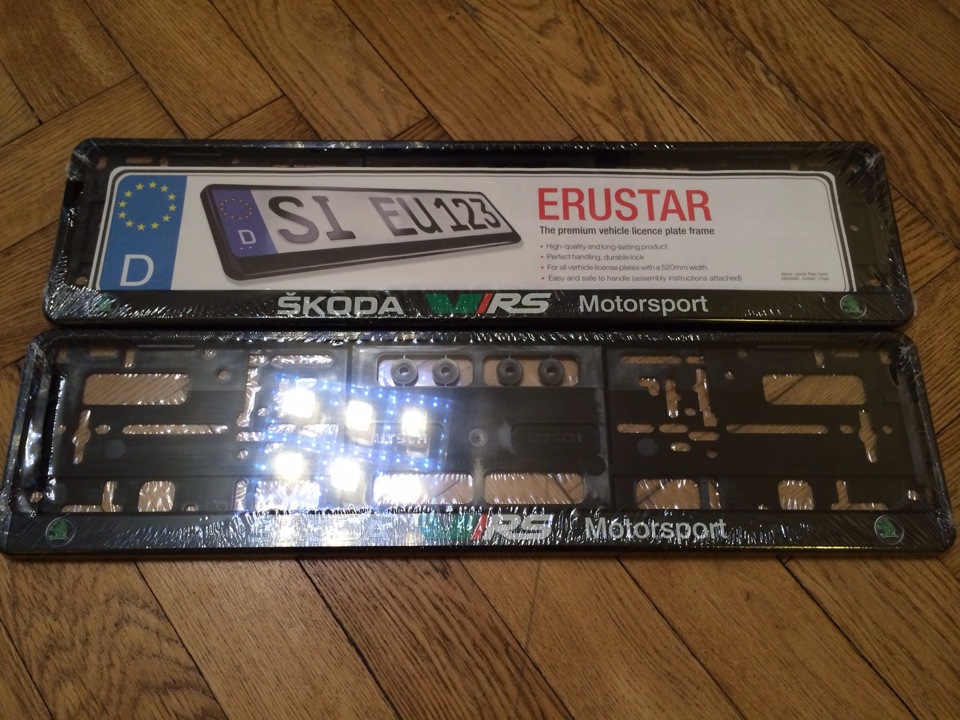 Первый заказ с ebay. Рамки на номера VIRS. — Skoda Octavia RS A5 Mk2, 2 ...