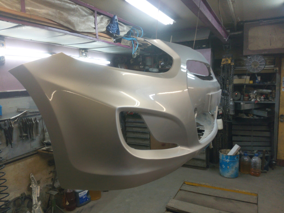 Ремонт и окраска бампера Hundai Solaris — DRIVE2