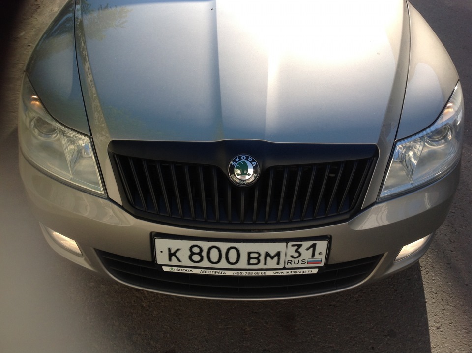 Передняя решетка запилина!) — Skoda Octavia A5 Mk2, 1,8 л, 2012 года ...