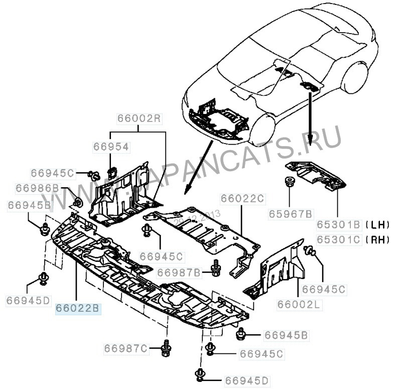 Замена пыльника бампера. — Mitsubishi Lancer X, 1,5 л, 2010 года ...