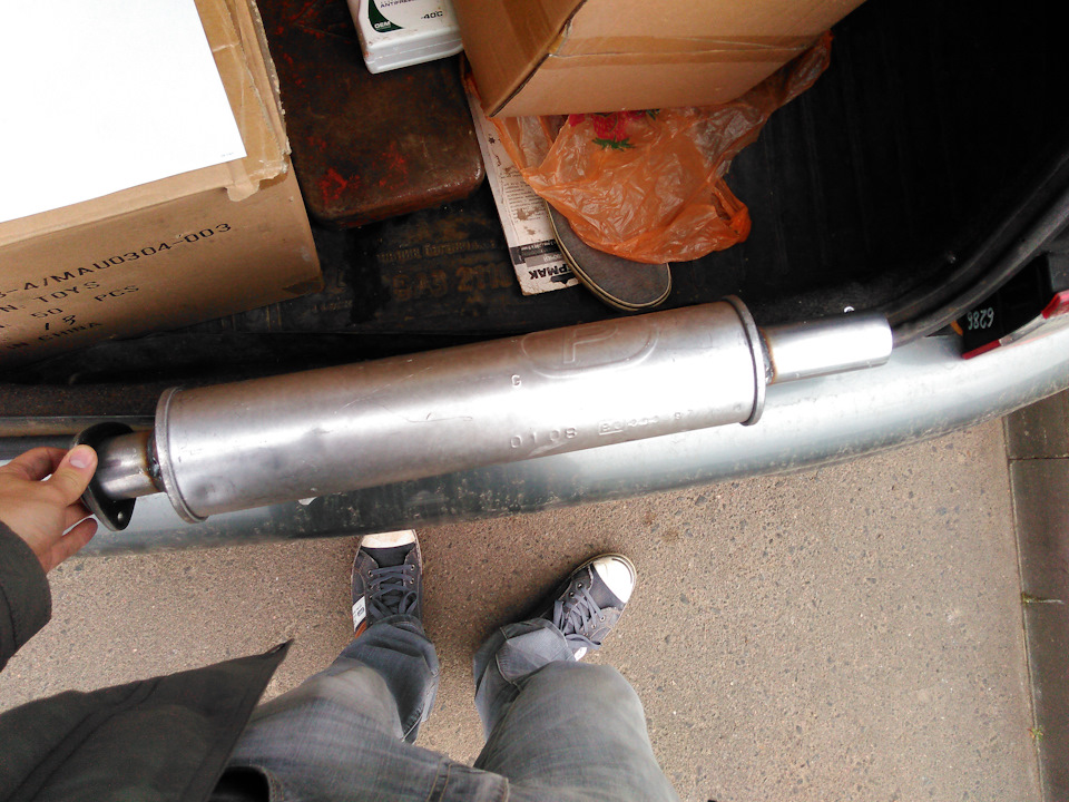 Выхлоп ч. 3, резонатор от AUDI. — Lada 21101, 1,6 л, 2006 года | своими ...