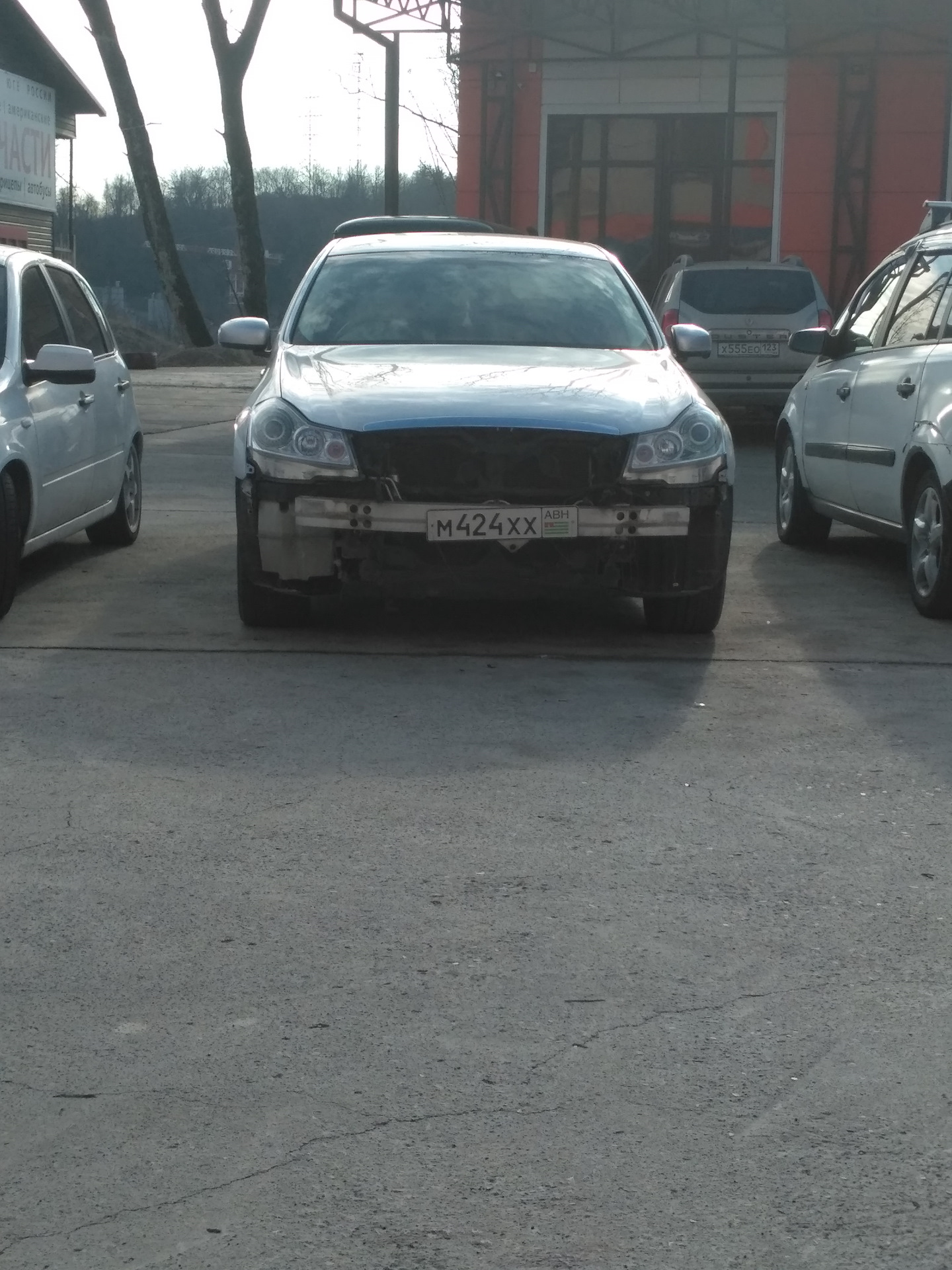 Покрасил бампер, и поменял линзу в фаре! — Nissan Fuga (1G), 3,5 л ...