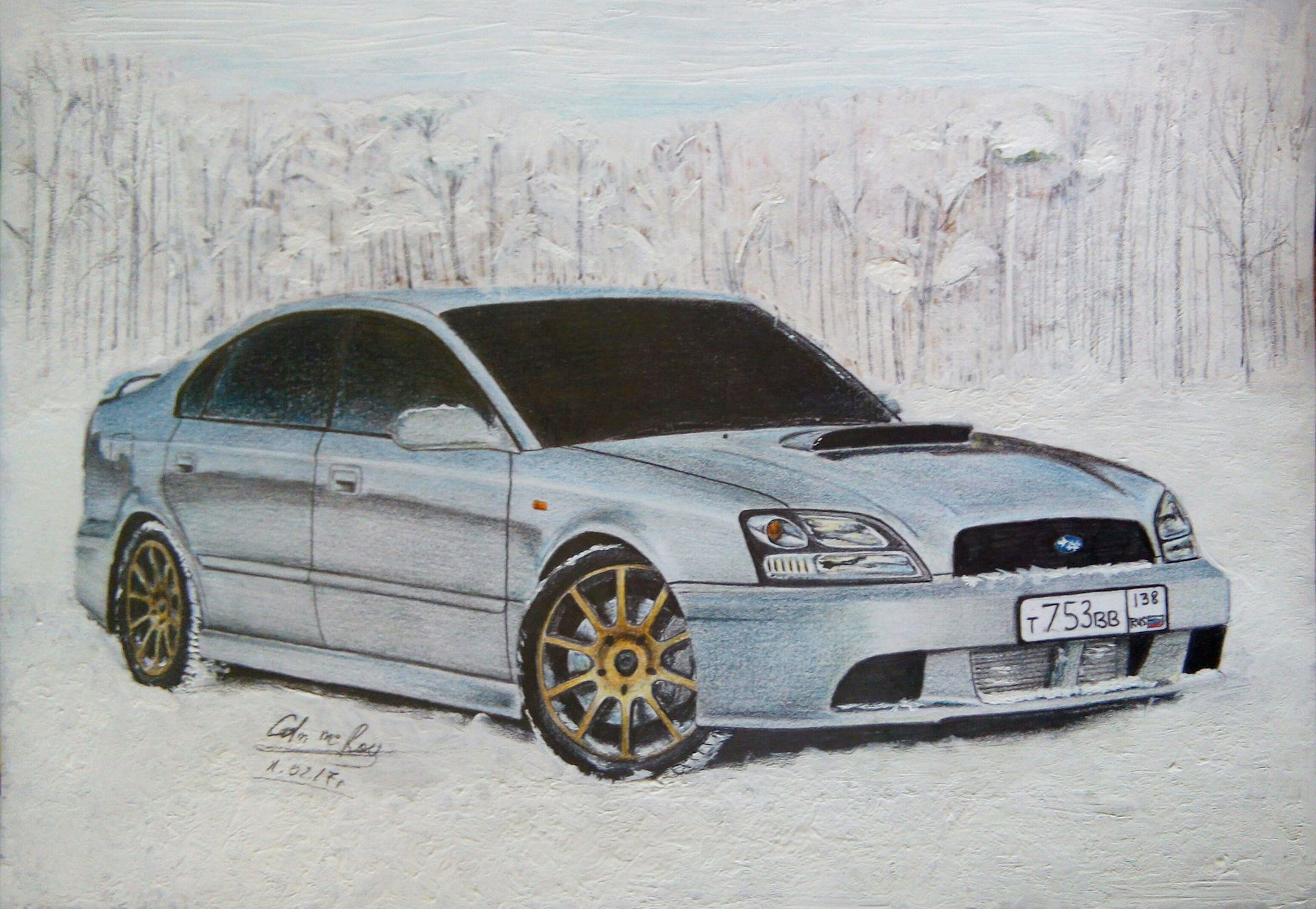 Subaru Legacy b4 рисунок