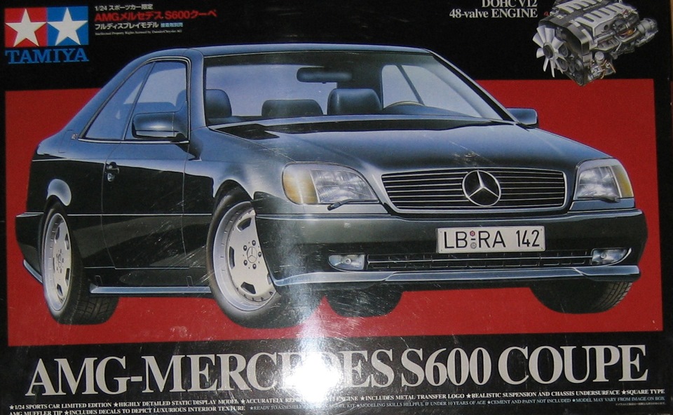 自動車 TAMIYA AMG-MERCEDES S600 COUPE 1/24 Tamiya Plastic Model 1/24 AMG Mercedes S600 Coupe. A lazy plastic