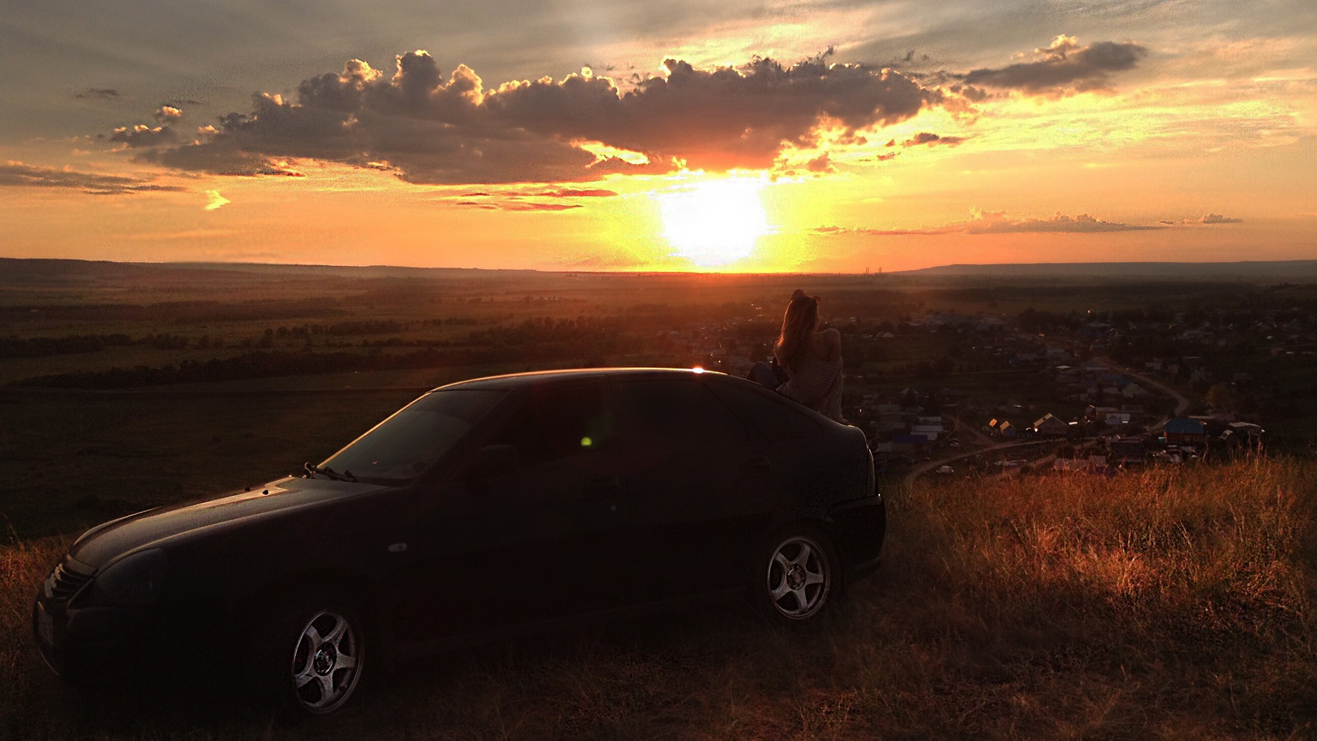 lada priora хэтчбек закат