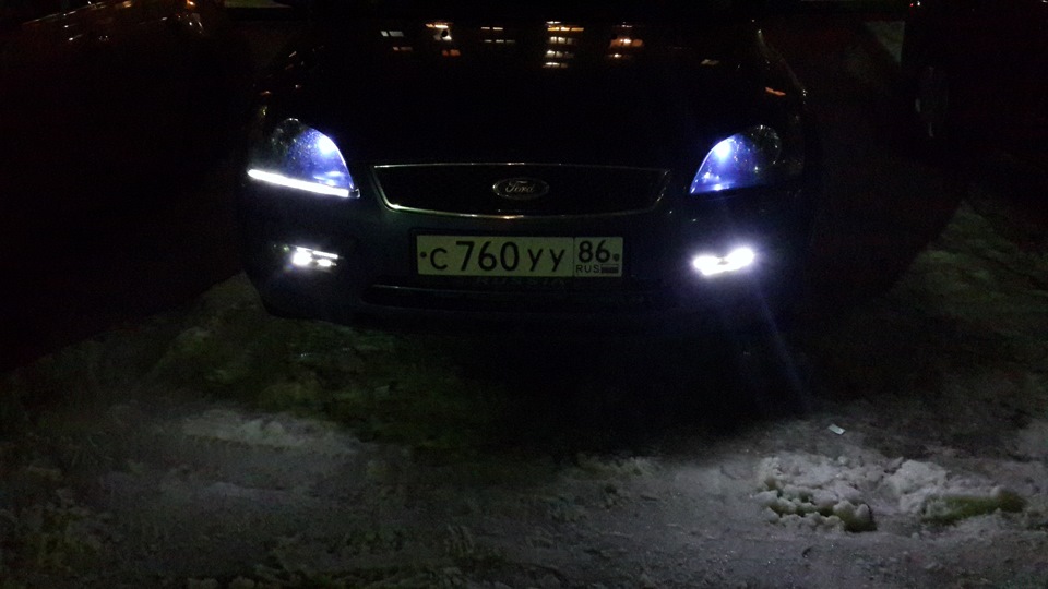 Дополнительные габаритные огни)) — Ford Focus Hatchback II, 1,8 л, 2006 ...