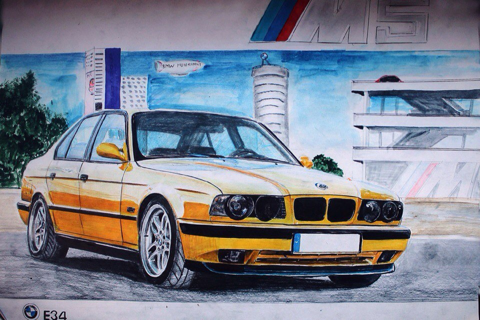 Как нарисовать bmw e34