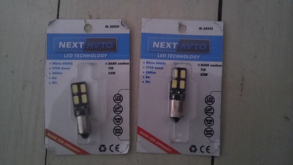 №24 Светодиоды в габариты (NEXT AVTO) — Mercedes-Benz E-class (W210), 2 ...