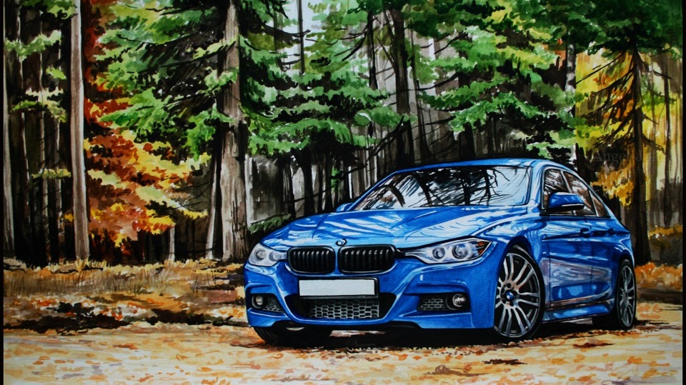 Фото нарисованной bmw