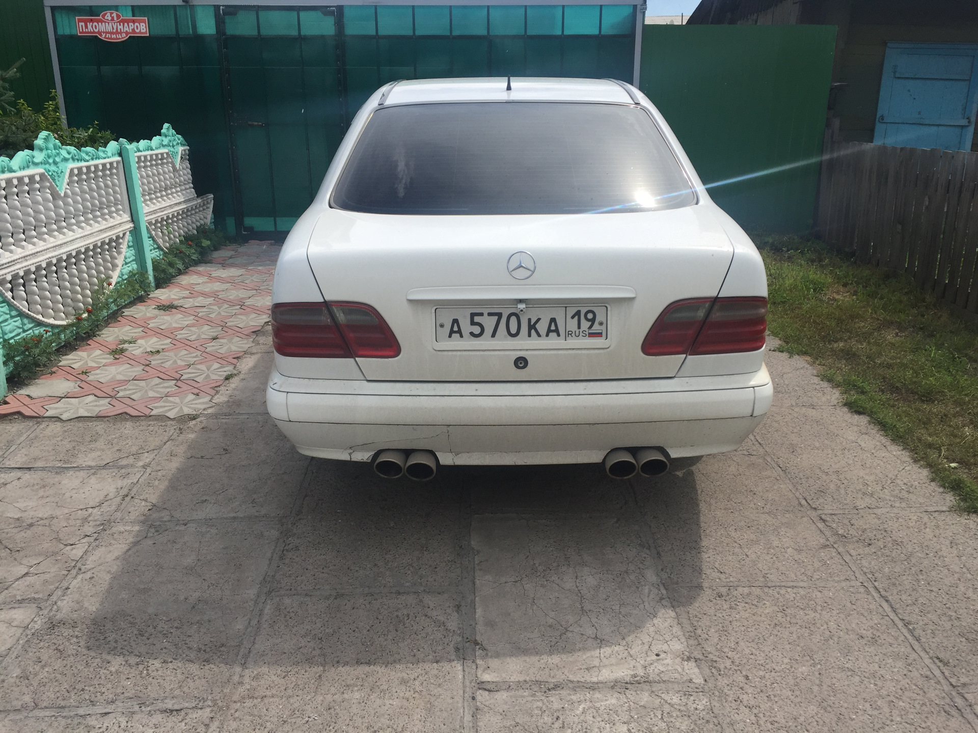Двойной выхлоп мерседес w210