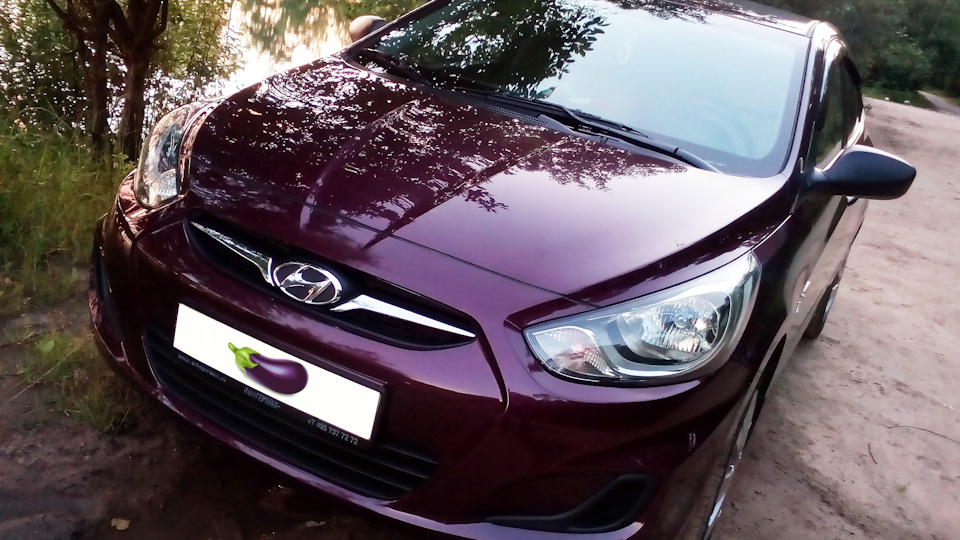 Hyundai Solaris Баклажан на палке)
