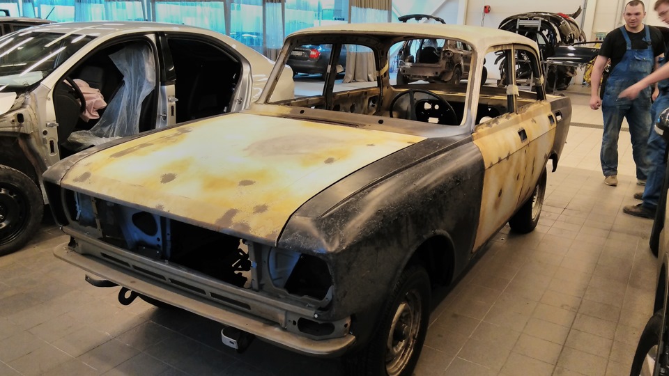 4-й уровень. Малярно-кузовной цех. — Москвич 2140, 1,5 л, 1976 года ...